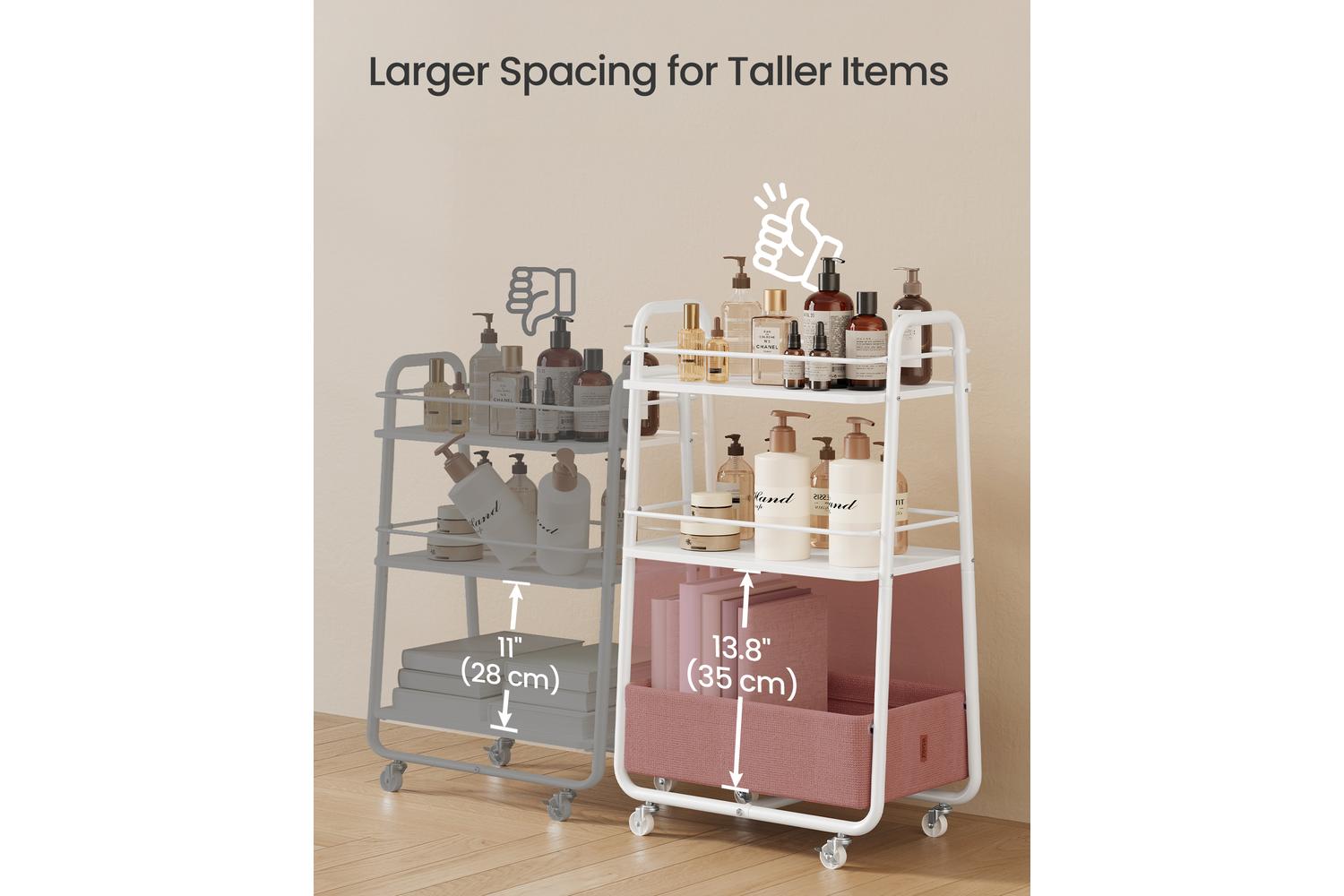 Vasagle Storage Cart | Trolley | Steel & Particleboard | 43 X 30 X 81 Cm-4