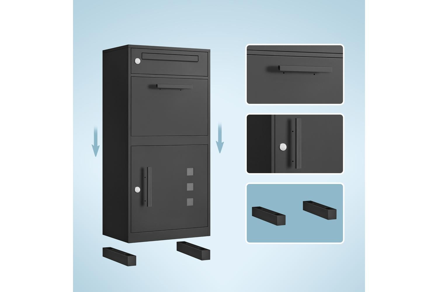 Songmics Parcel Box | Mailbox | Steel | 34 X 48 X 106 Cm-6