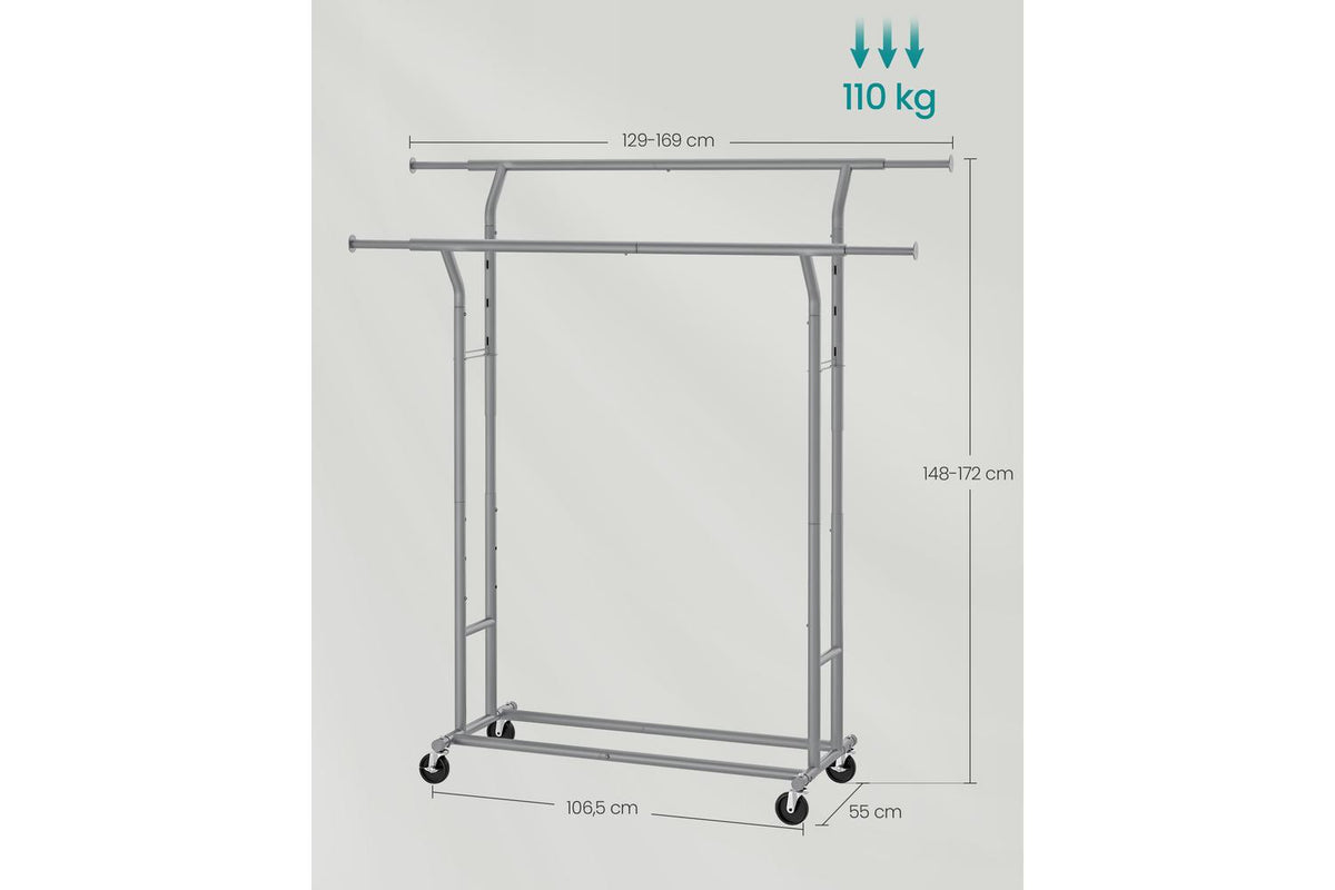 Songmics Clothes Rack | Clothes Storage | Chrome-plated Iron | Adjustable Size-6