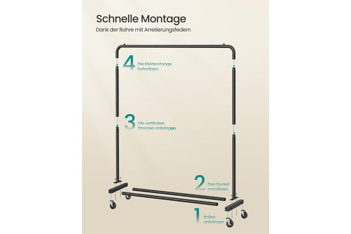 Songmics Clothes Rack | Clothes Rail | Steel | 110 Cm Wide-6