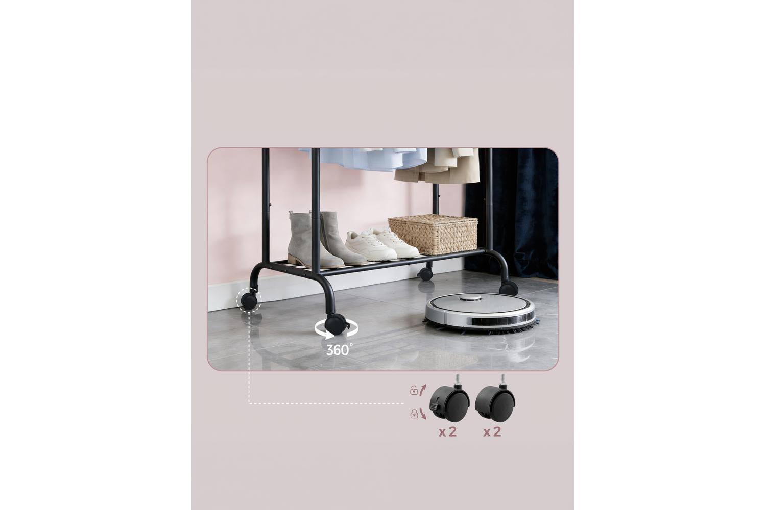 Songmics Clothes Rack | Clothes Rail | Metal | Adjustable Width-8
