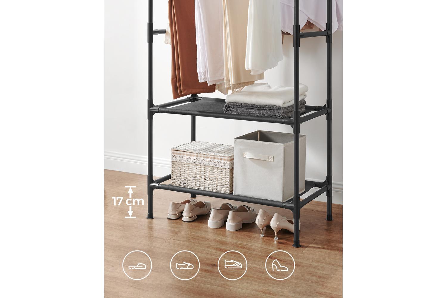 Songmics Clothes Rack | Clothes Storage | Steel & Non-woven Fabric | 83 X 45 X 157 Cm-4