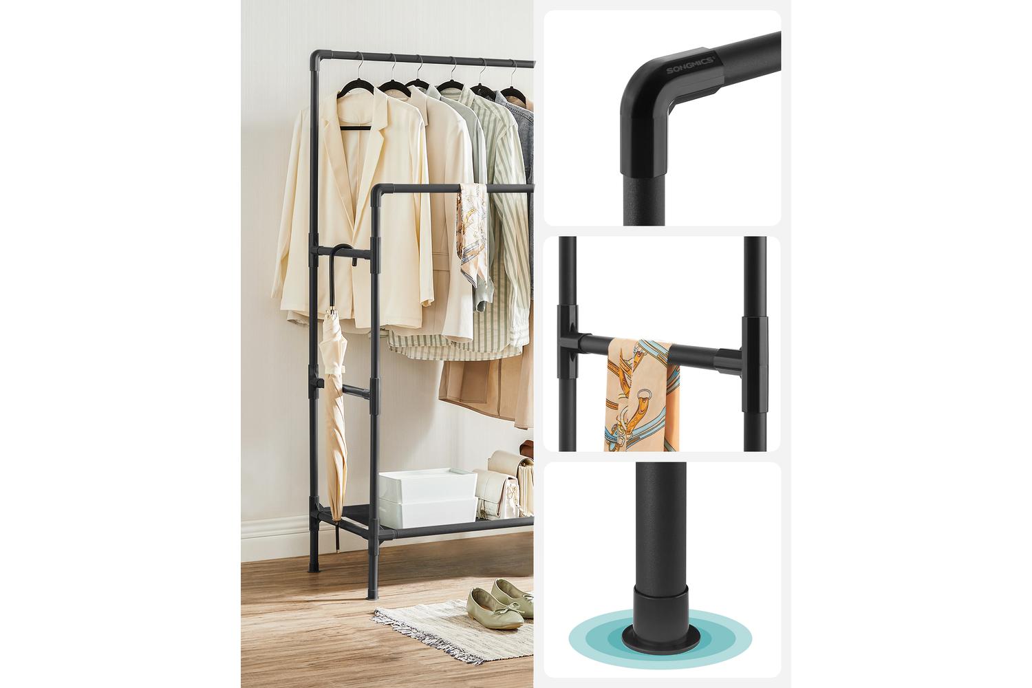 Songmics Clothes Rack | Clothes Storage | Steel & Non-woven Fabric | 83 X 45 X 157 Cm-7