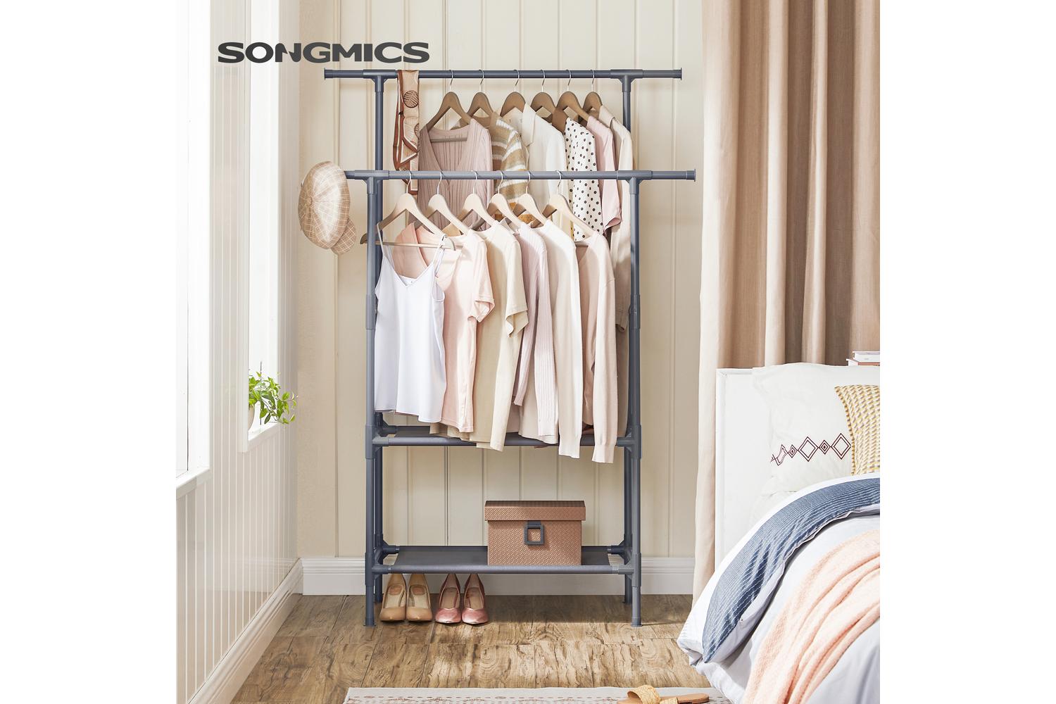 Songmics Clothes Rack | Clothes Storage | Metal & Non-woven Fabric | 114 X 45 X 171 Cm-2