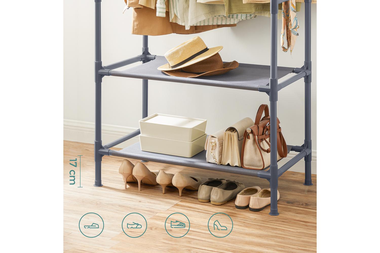 Songmics Clothes Rack | Clothes Storage | Metal & Non-woven Fabric | 114 X 45 X 171 Cm-6