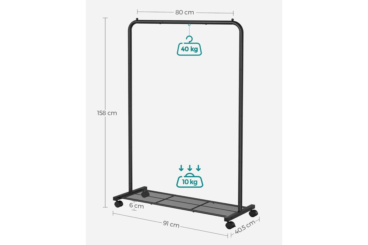 Songmics Garment Rack | Clothes Storage | Steel | 92.5 X 40.5 X 158 Cm-5