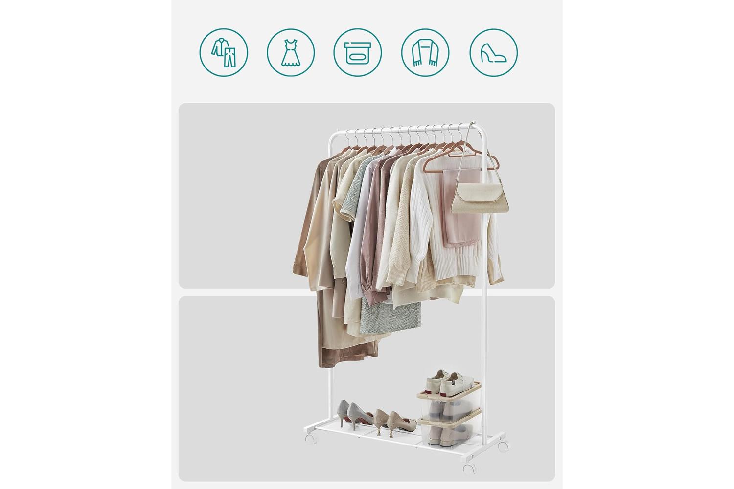 Songmics Garment Rack | Clothes Storage | Steel | 91cm Wide-3