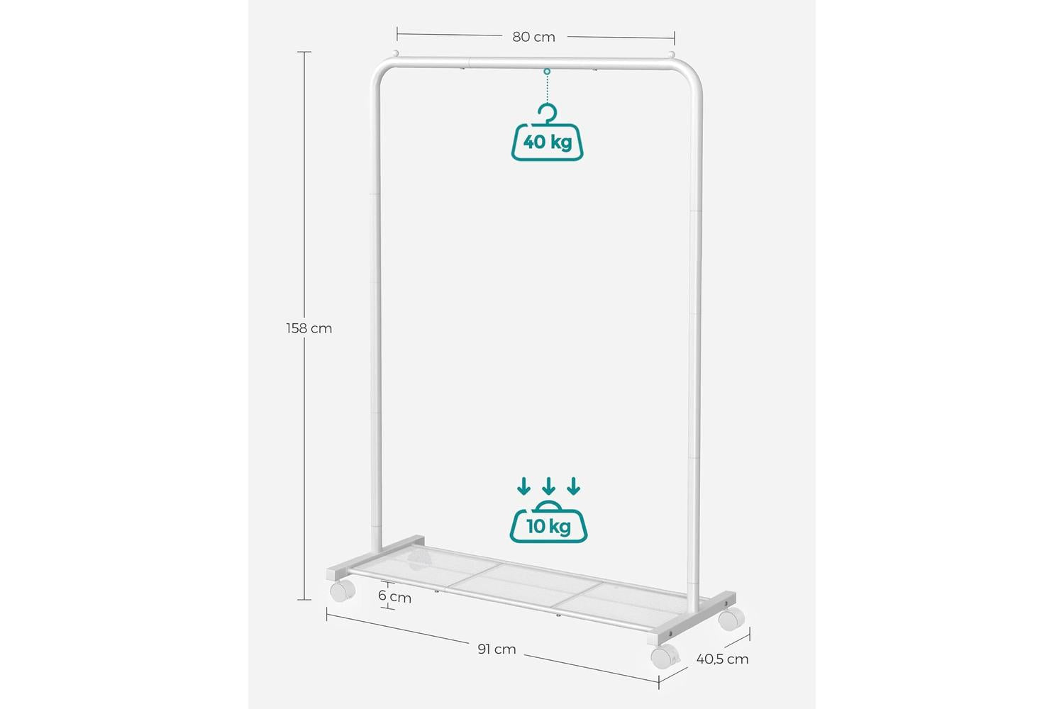 Songmics Garment Rack | Clothes Storage | Steel | 91cm Wide-5