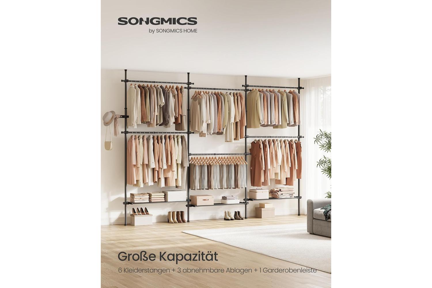 Songmics Garment Rack | Clothes Storage | Steel | Adjustable-3