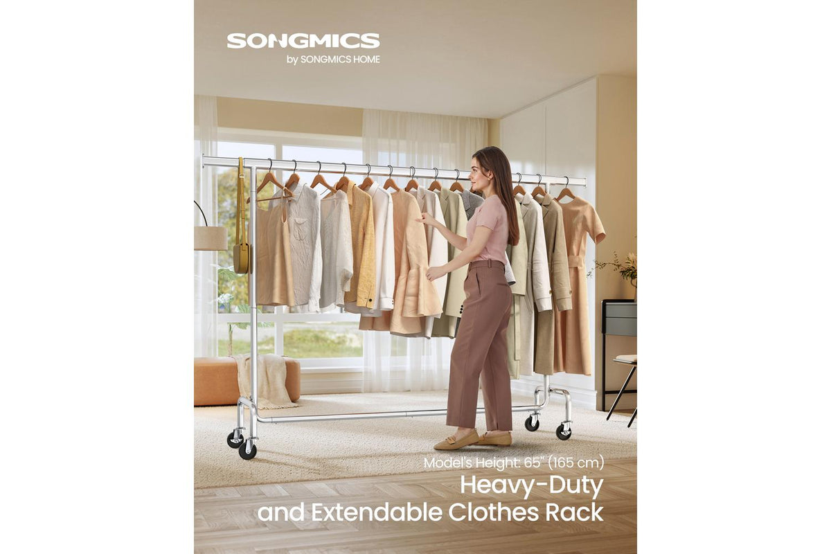Songmics Garment Rack | Clothes Rail | Steel | Adjustable Width-2