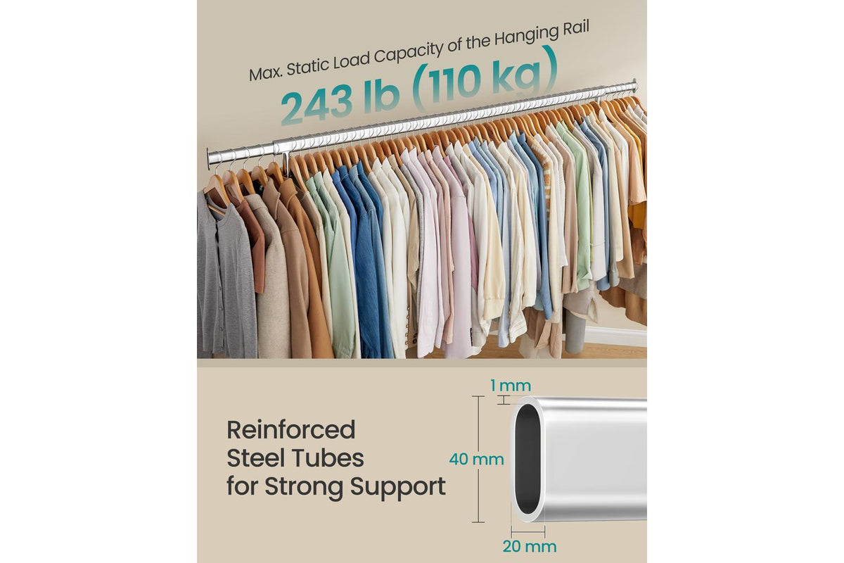 Songmics Garment Rack | Clothes Rail | Steel | Adjustable Width-3