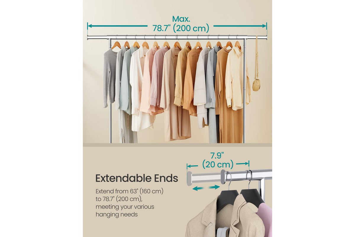 Songmics Garment Rack | Clothes Rail | Steel | Adjustable Width-4