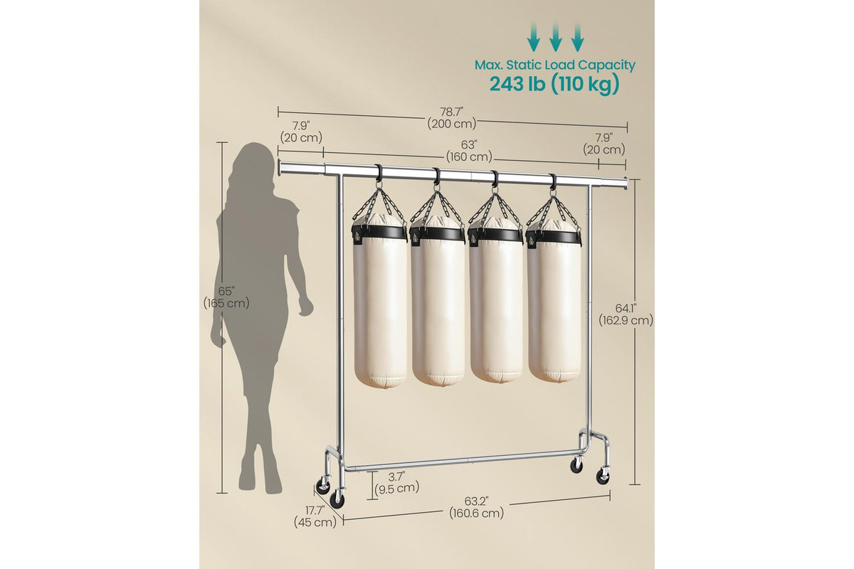 Songmics Garment Rack | Clothes Rail | Steel | Adjustable Width-6