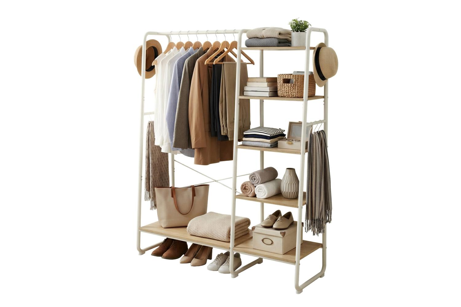 Vasagle Garment Rack | Clothes Storage | Particleboard & Steel | 120 X 45 X 160 Cm-2