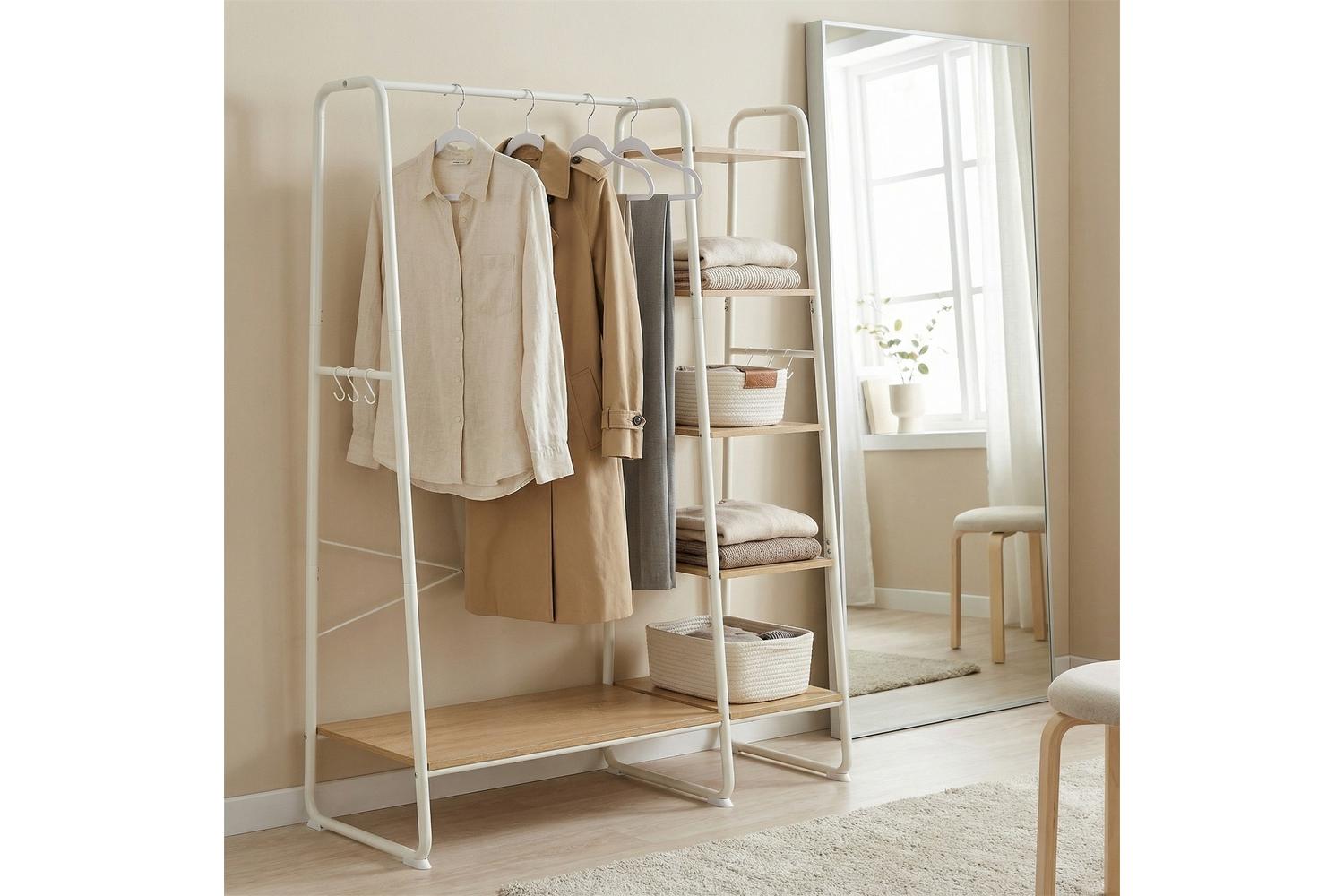 Vasagle Garment Rack | Clothes Storage | Particleboard & Steel | 120 X 45 X 160 Cm-4