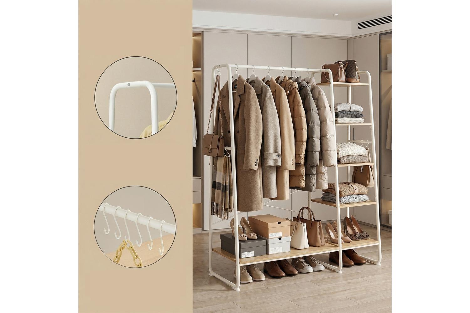 Vasagle Garment Rack | Clothes Storage | Particleboard & Steel | 120 X 45 X 160 Cm-5