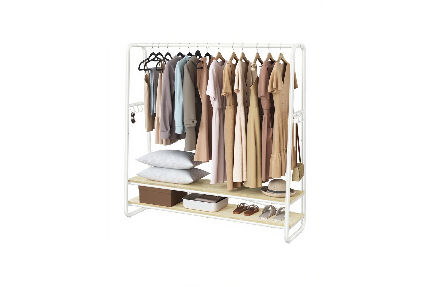 Vasagle Garment Rack | Clothes Storage | Particleboard And Steel | 138cm Wide-2