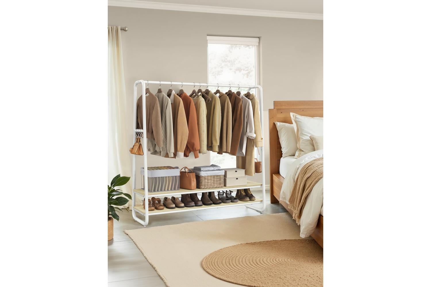 Vasagle Garment Rack | Clothes Storage | Particleboard And Steel | 138cm Wide-4