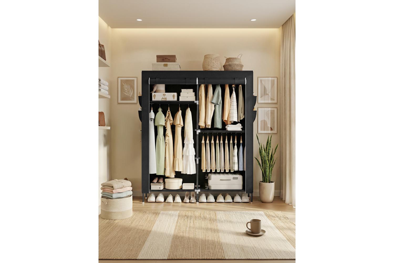 Songmics Wardrobe | Fabric Clothes Storage | Black | 45 X 127 X 180 Cm-4