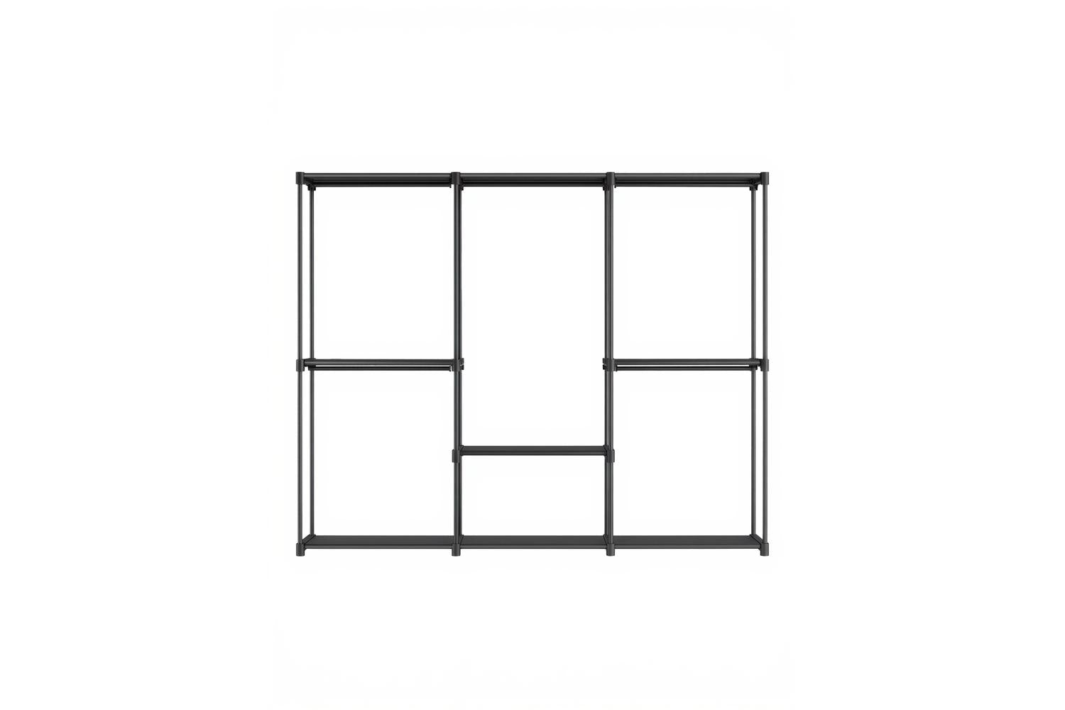 Songmics Wardrobe | Clothes Storage | Non-woven Fabric & Metal Tube | 205 X 43 X 166 Cm