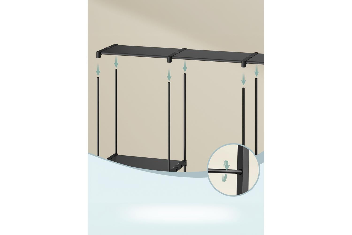 Songmics Wardrobe | Clothes Storage | Non-woven Fabric & Metal Tube | 205 X 43 X 166 Cm-8