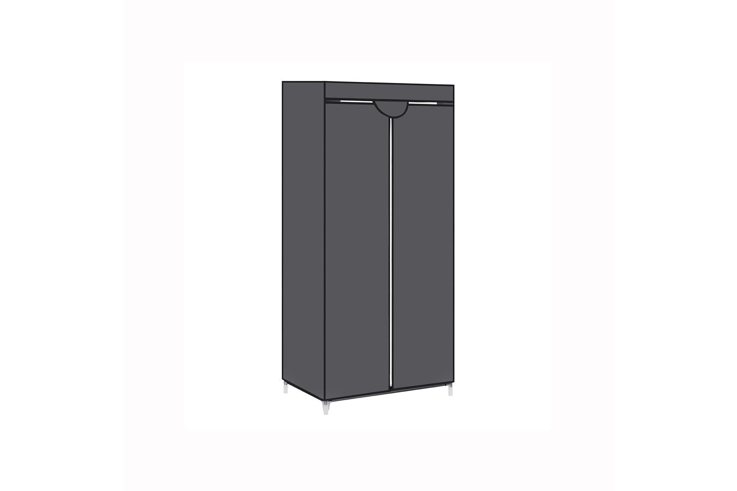 Songmics Wardrobe | Fabric Clothes Storage | Grey | 75 X 45 X 160 Cm