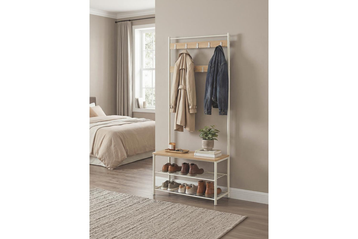 Vasagle Hall Tree | Hallway Storage Unit | Steel Frame | 3-in-1 Design-4
