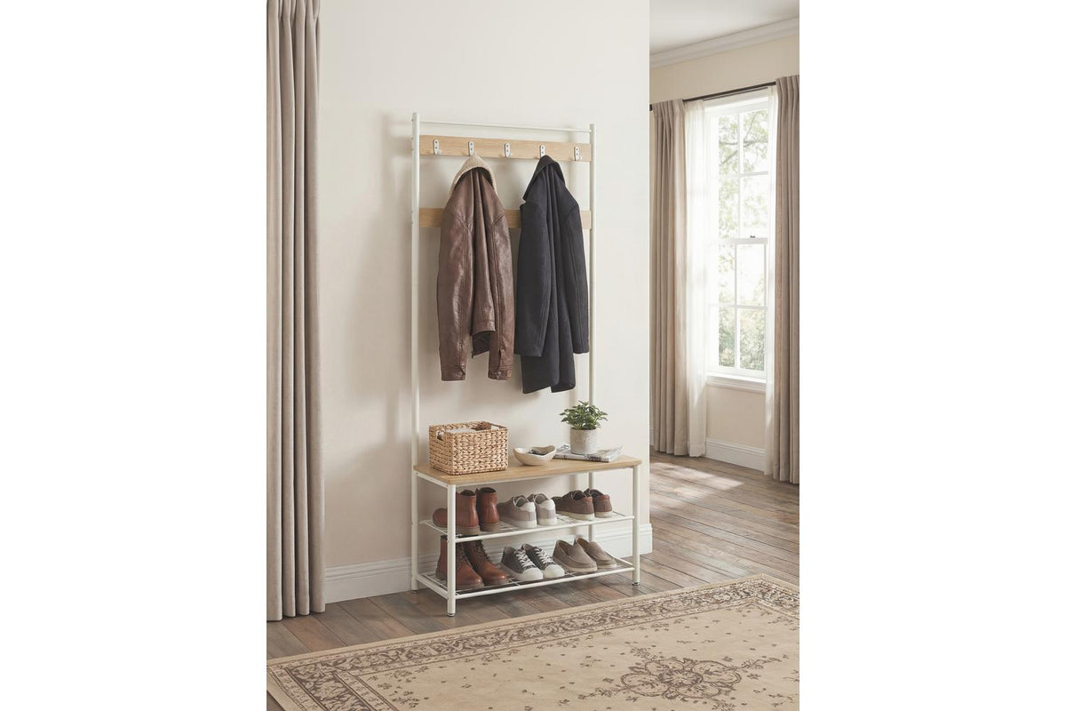 Vasagle Hall Tree | Hallway Storage Unit | Steel Frame | 3-in-1 Design-5