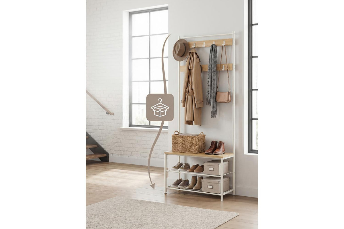 Vasagle Hall Tree | Hallway Storage Unit | Steel Frame | 3-in-1 Design-6