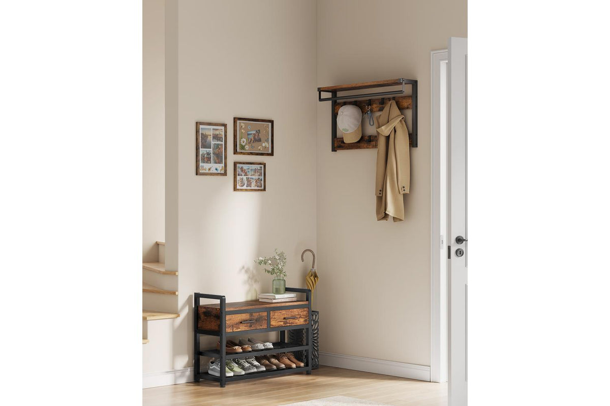 Vasagle Hall Tree | Hallway Storage Unit | Particleboard & Steel | 181.6cm-5