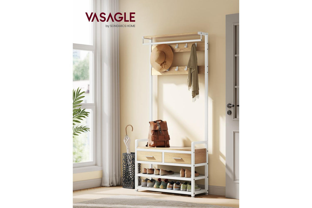Vasagle Hall Tree | Coat Rack | Particleboard And Steel | 181.6cm