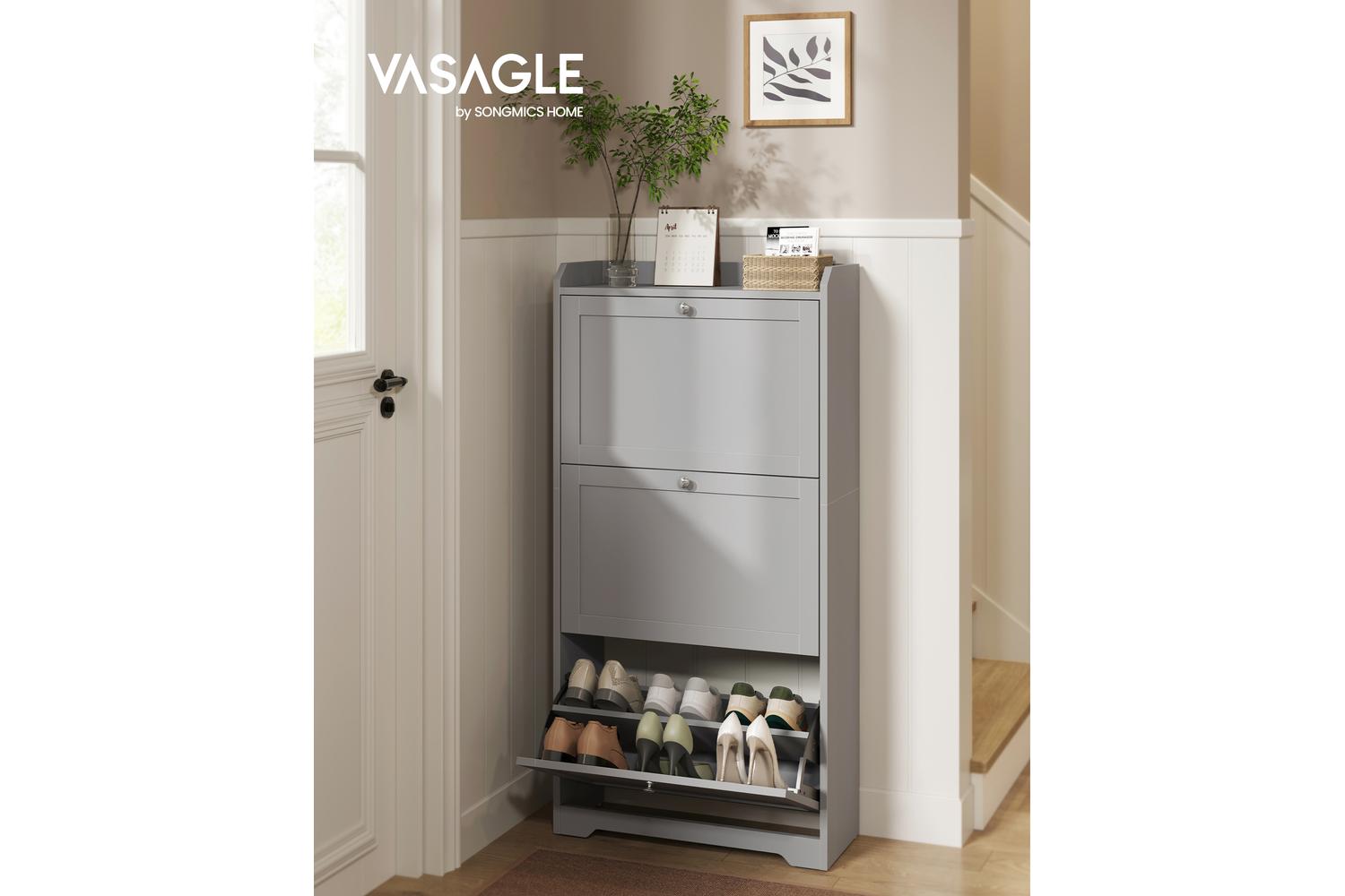 Vasagle Shoe Cabinet | Storage Cabinet | Particleboard | 24 X 60 X 121.2 Cm-2