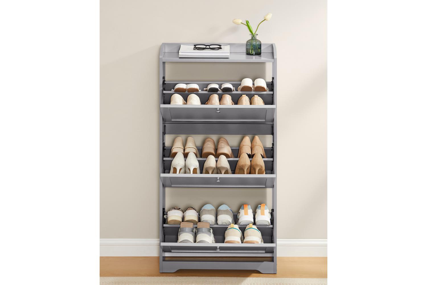 Vasagle Shoe Cabinet | Storage Cabinet | Particleboard | 24 X 60 X 121.2 Cm-3