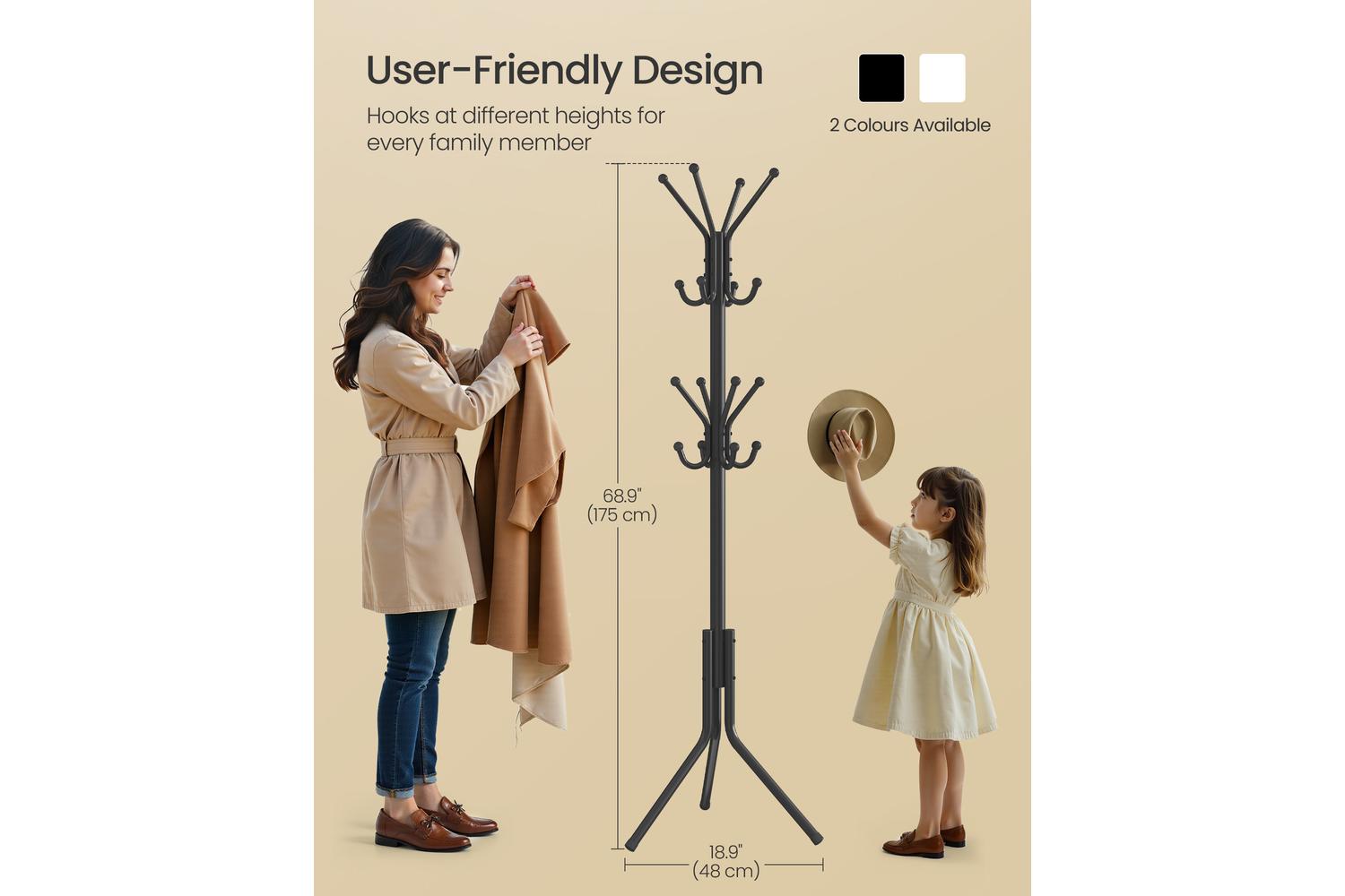 Songmics Coat Rack | Freestanding | Steel | 175cm-6