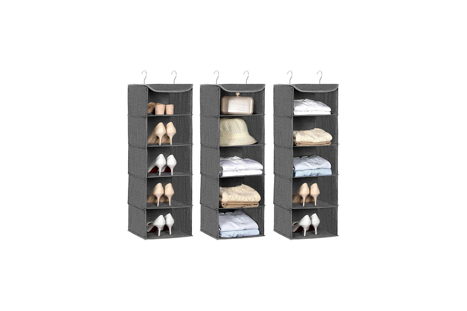 Songmics Closet Organizer | Hanging Wardrobe Storage | Non-woven Fabric | 5 Tier-2