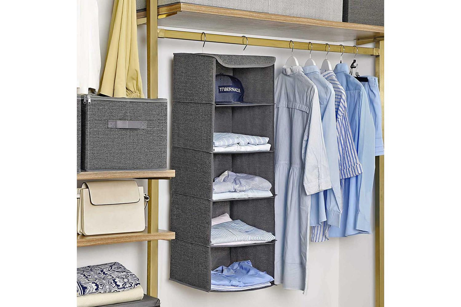 Songmics Closet Organizer | Hanging Wardrobe Storage | Non-woven Fabric | 5 Tier-3