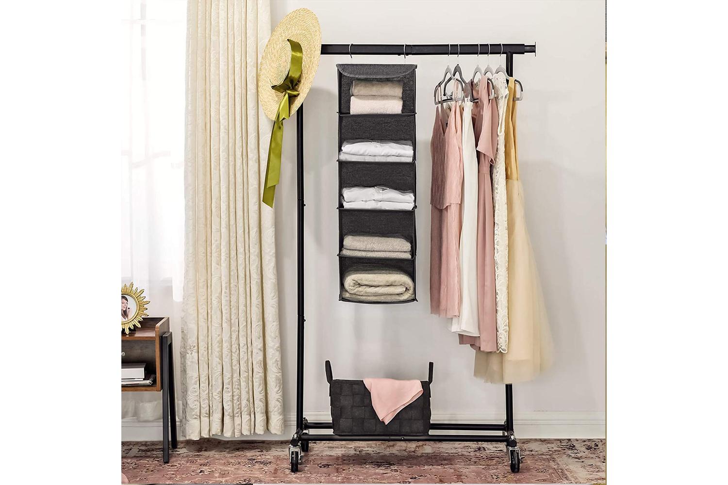 Songmics Closet Organizer | Hanging Wardrobe Storage | Non-woven Fabric | 5 Tier-4
