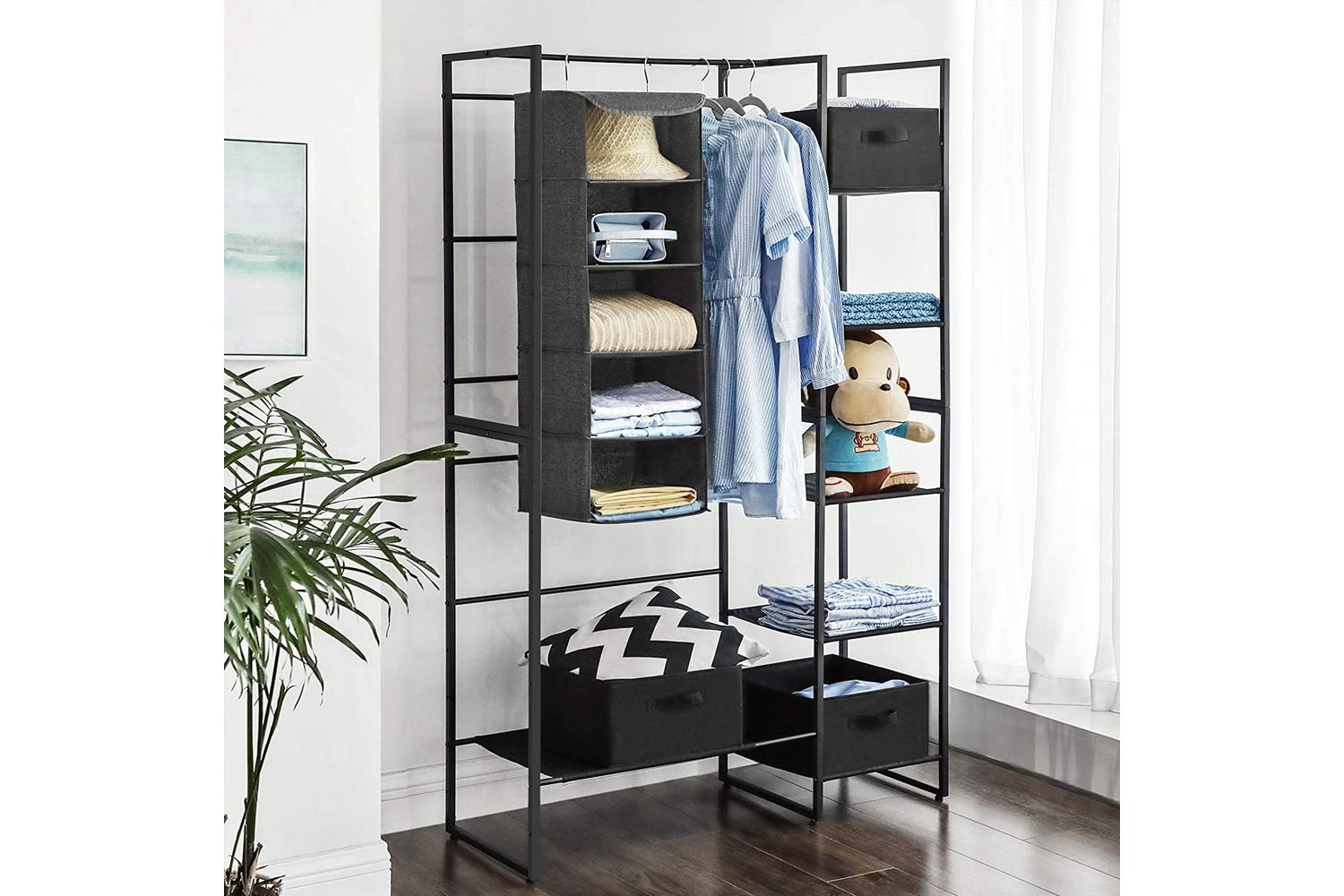 Songmics Closet Organizer | Hanging Wardrobe Storage | Non-woven Fabric | 5 Tier-5