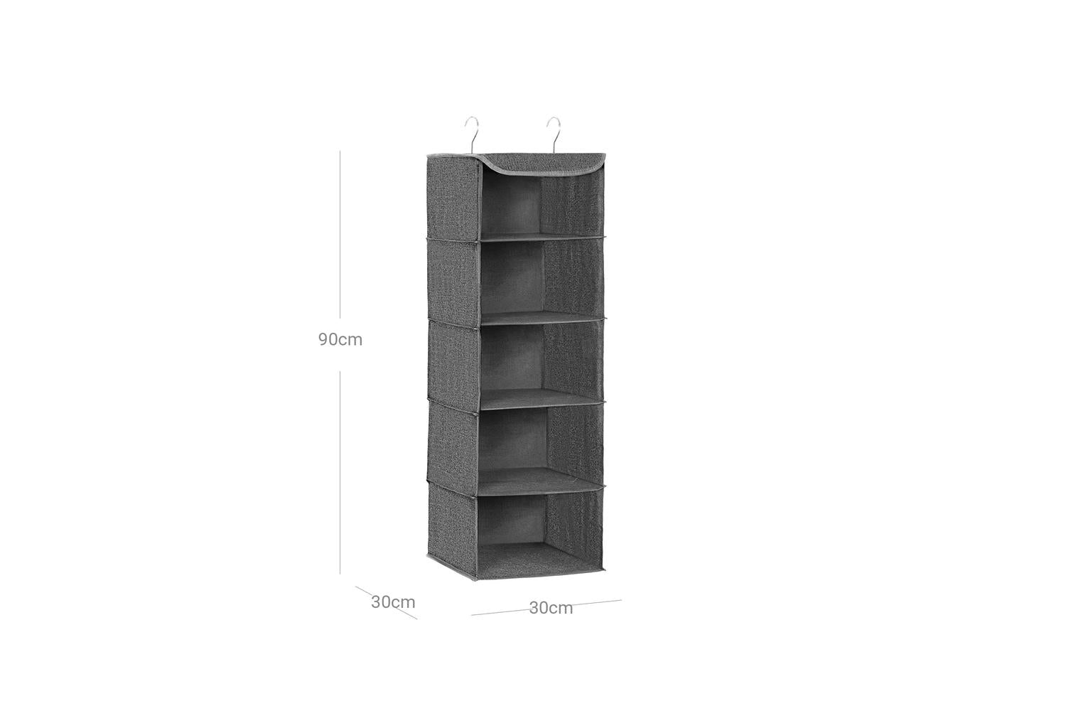 Songmics Closet Organizer | Hanging Wardrobe Storage | Non-woven Fabric | 5 Tier-7