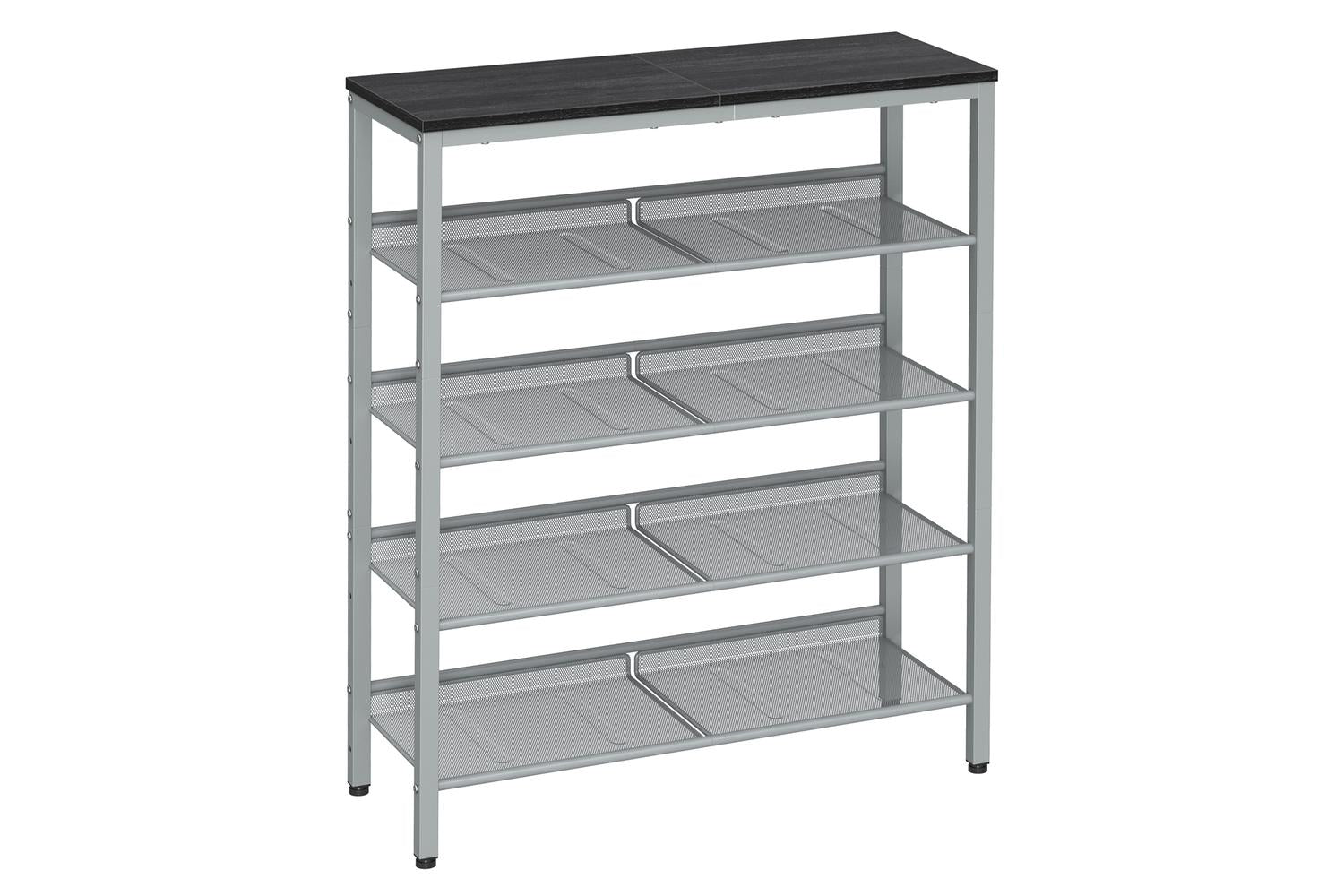 Vasagle Shoe Rack | Shoe Storage Unit | Particleboard And Steel | 5 Tier