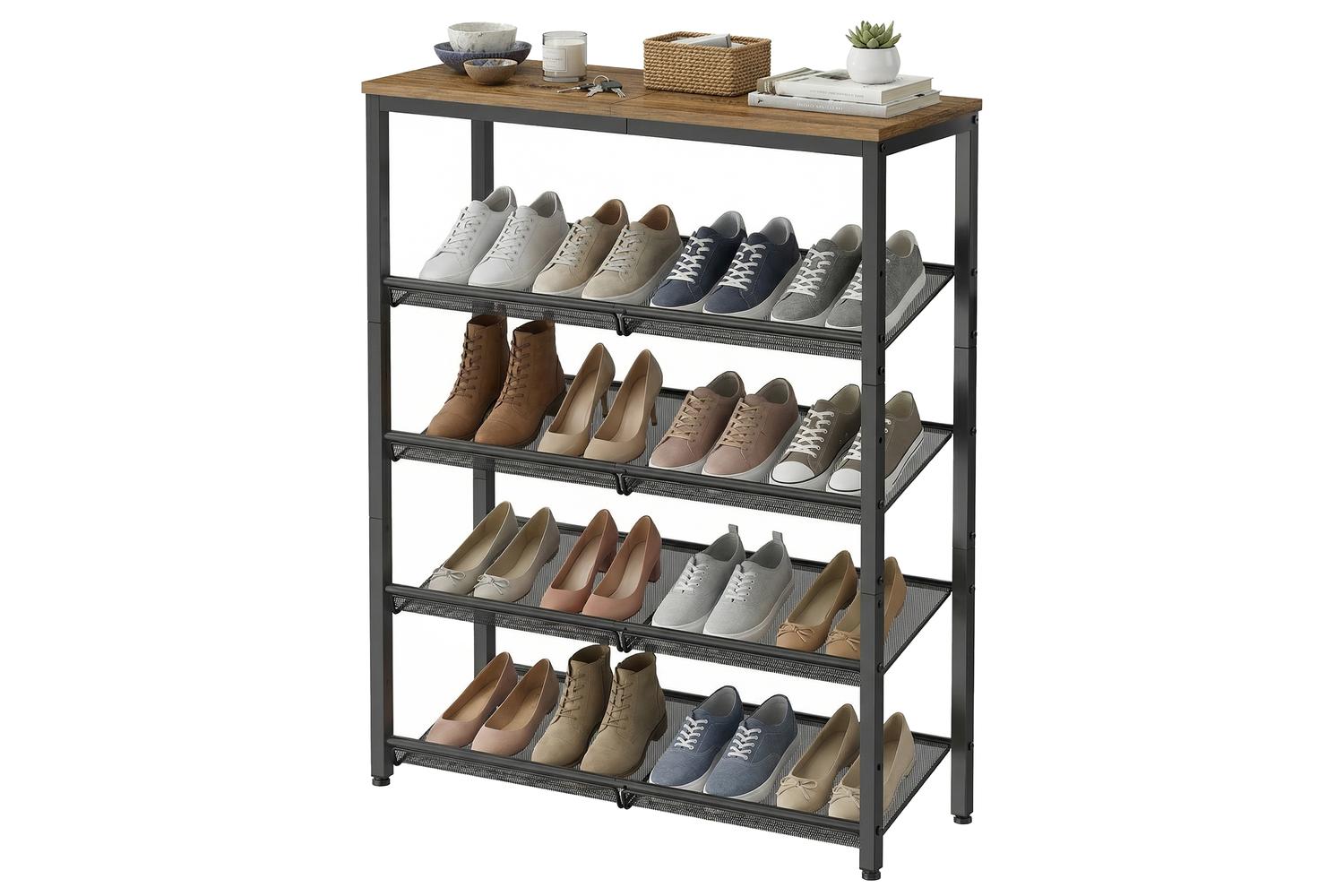 Vasagle Shoe Rack | Shoe Storage | Particleboard And Steel | 5 Tier-2