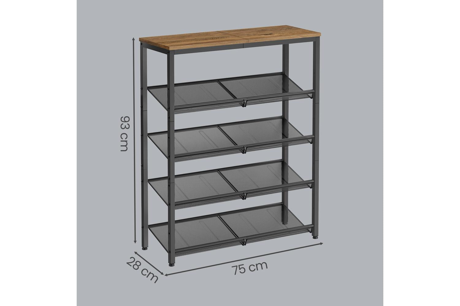 Vasagle Shoe Rack | Shoe Storage | Particleboard And Steel | 5 Tier-3