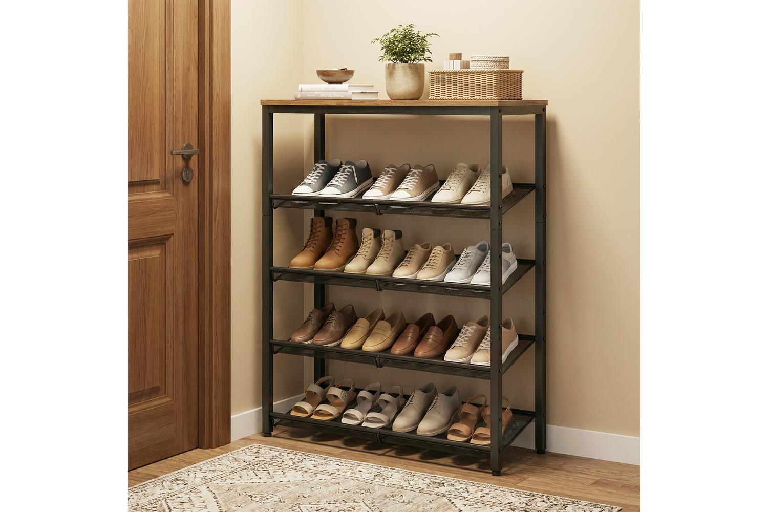 Vasagle Shoe Rack | Shoe Storage | Particleboard And Steel | 5 Tier-5