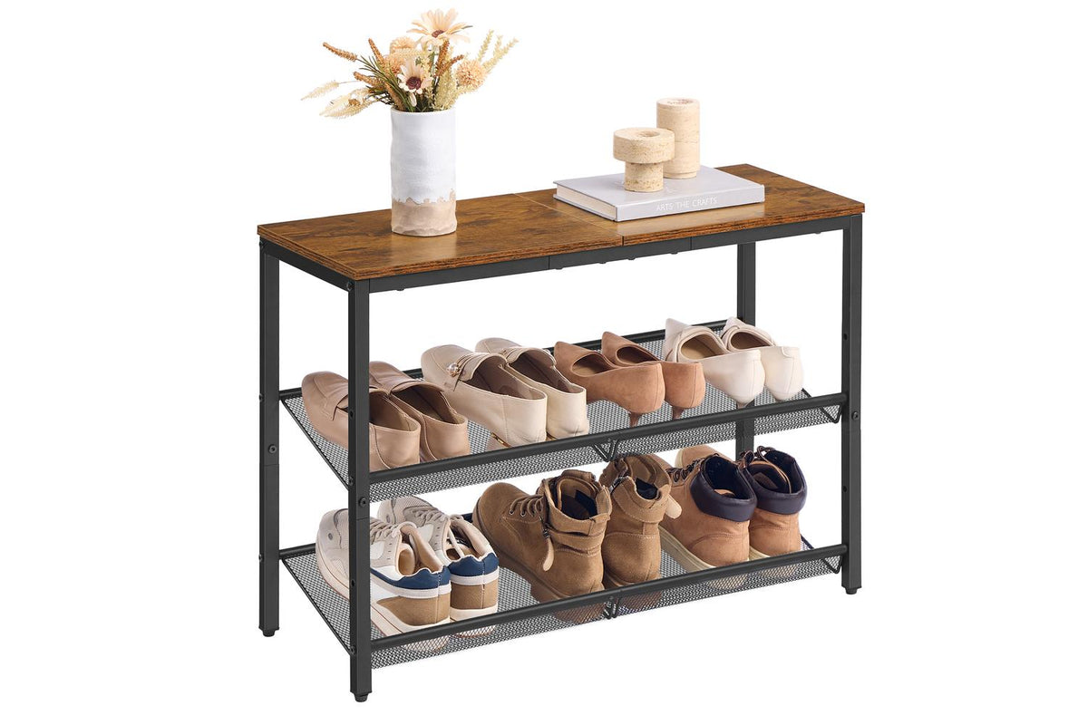 Vasagle Shoe Rack | Shoe Storage | Particleboard And Steel | 3-tier