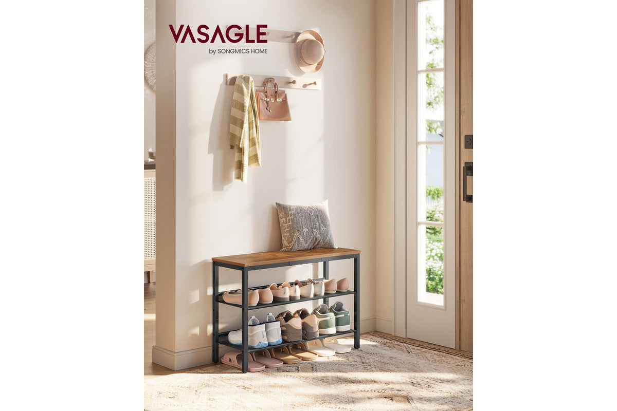 Vasagle Shoe Rack | Shoe Storage | Particleboard And Steel | 3-tier-2