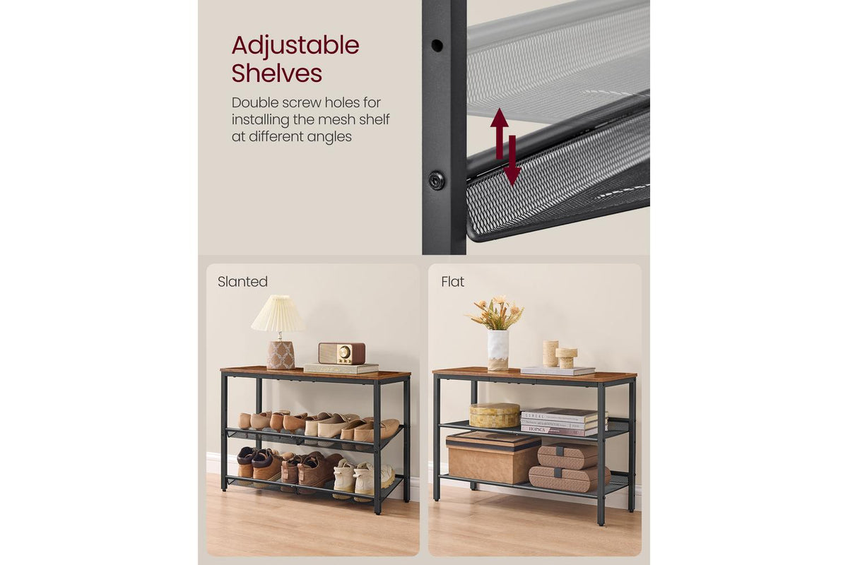 Vasagle Shoe Rack | Shoe Storage | Particleboard And Steel | 3-tier-5