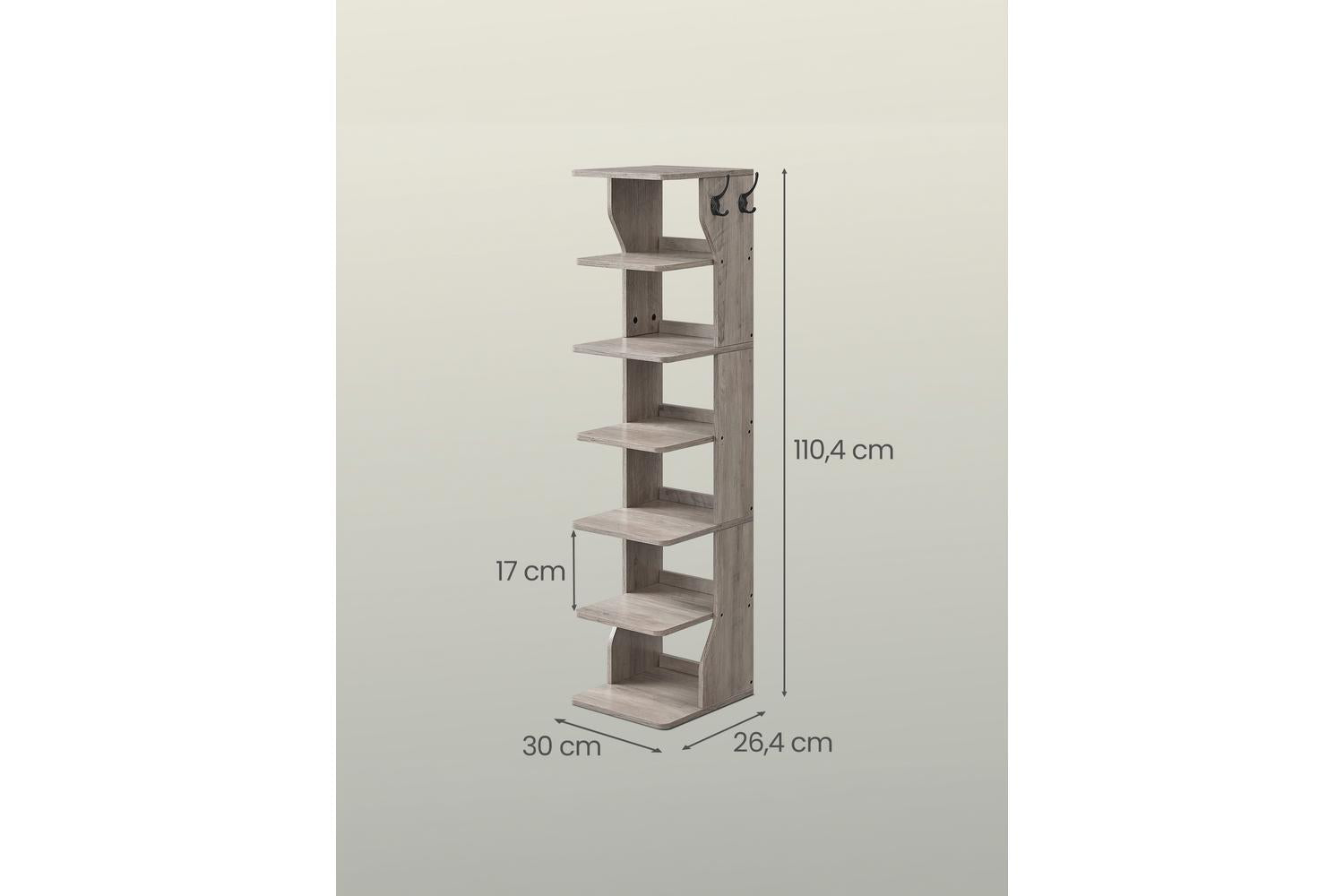 Vasagle Shoe Rack | Tall Shoe Organiser | Particleboard | Slim-3