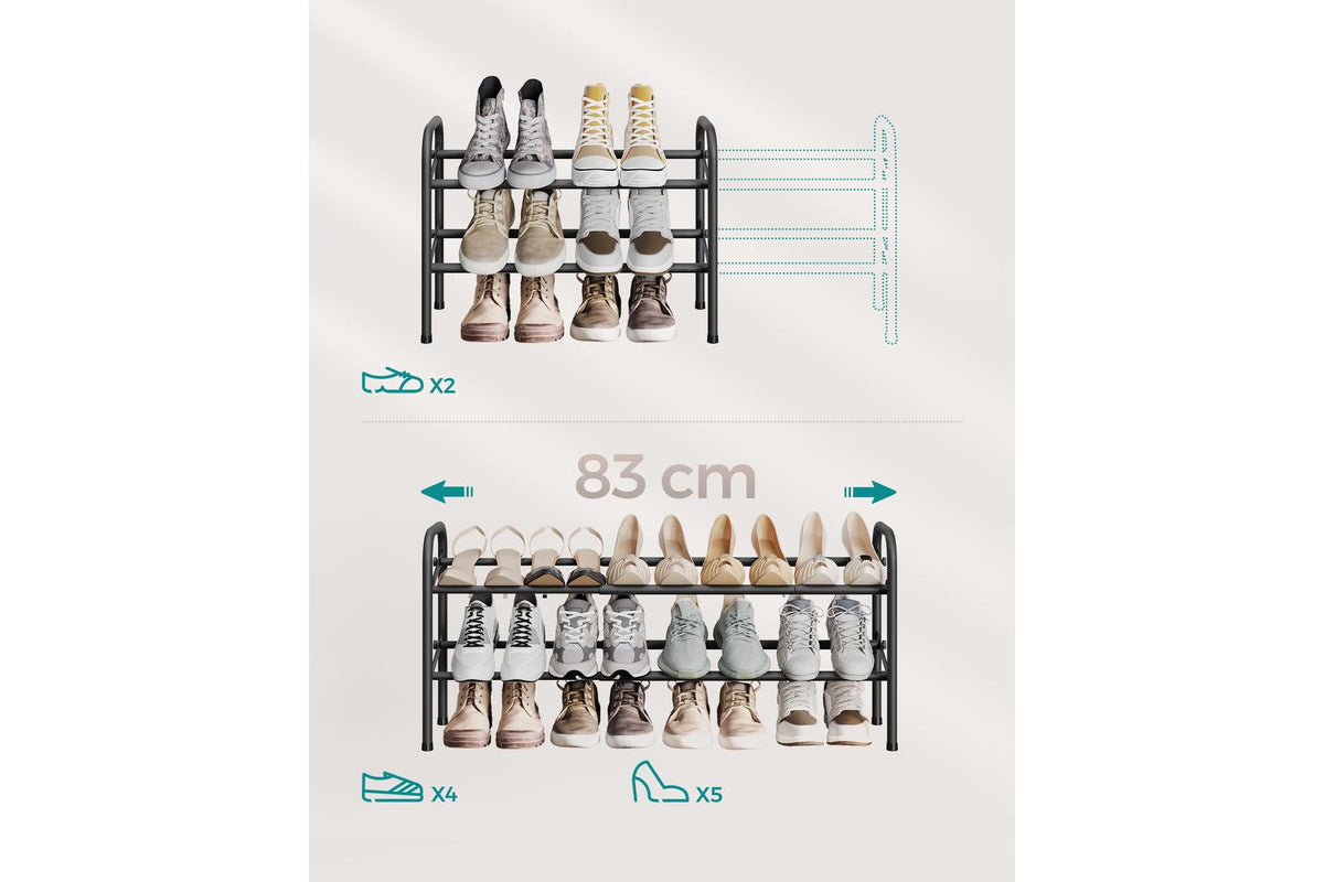 Songmics Shoe Rack | Shoe Storage Rack | Steel | Adjustable Size-3