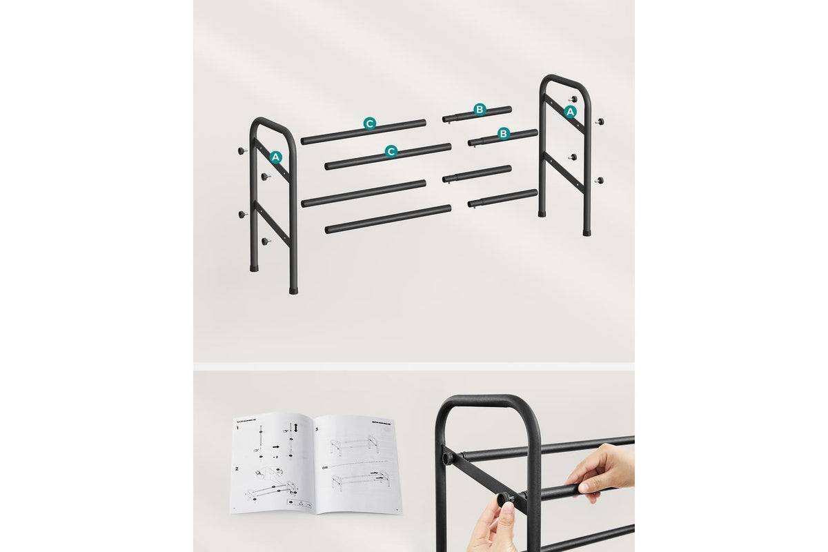 Songmics Shoe Rack | Shoe Storage Rack | Steel | Adjustable Size-5