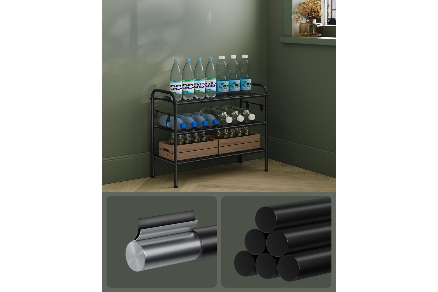 Songmics Shoe Rack | Shoe Storage Shelf | Steel | 11"d X 26.7"w X 20.8"h-4